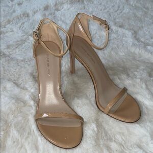Stuart Weitzman Nudistsong Bambina Napa Sandal Heels in Nude